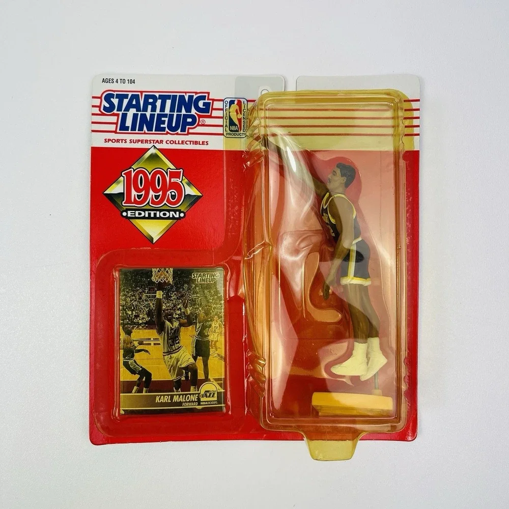 1995 Starting Lineup Karl Malone Utah Jazz SLU Kenner Sports Figure